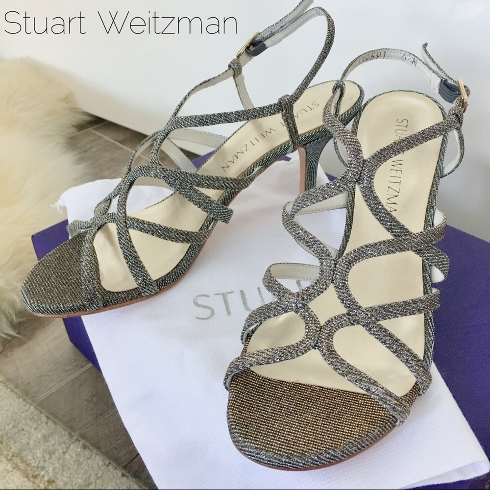 Turningup Pyrite Nocturn caged metallic heels